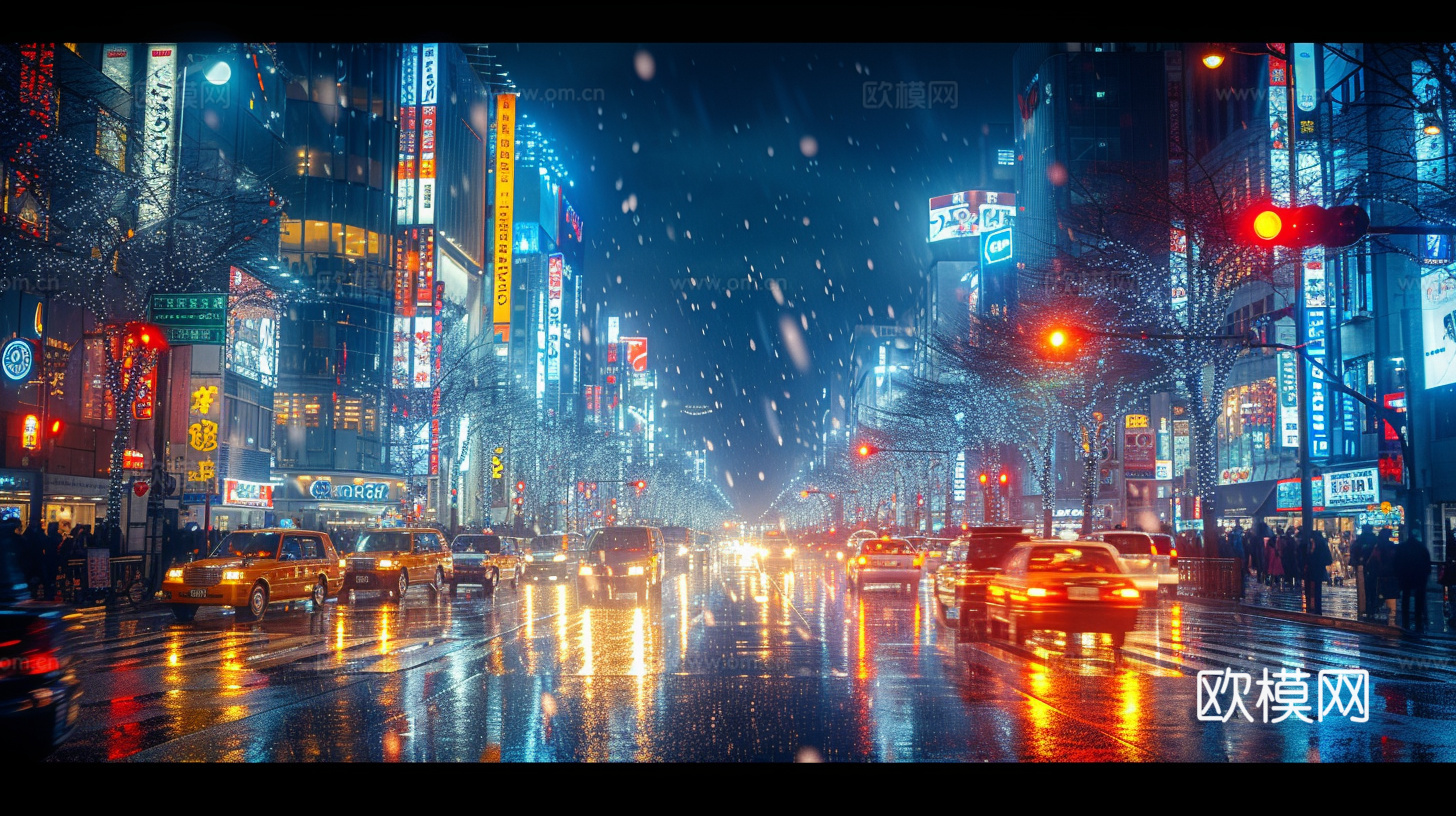 夜晚都市外景