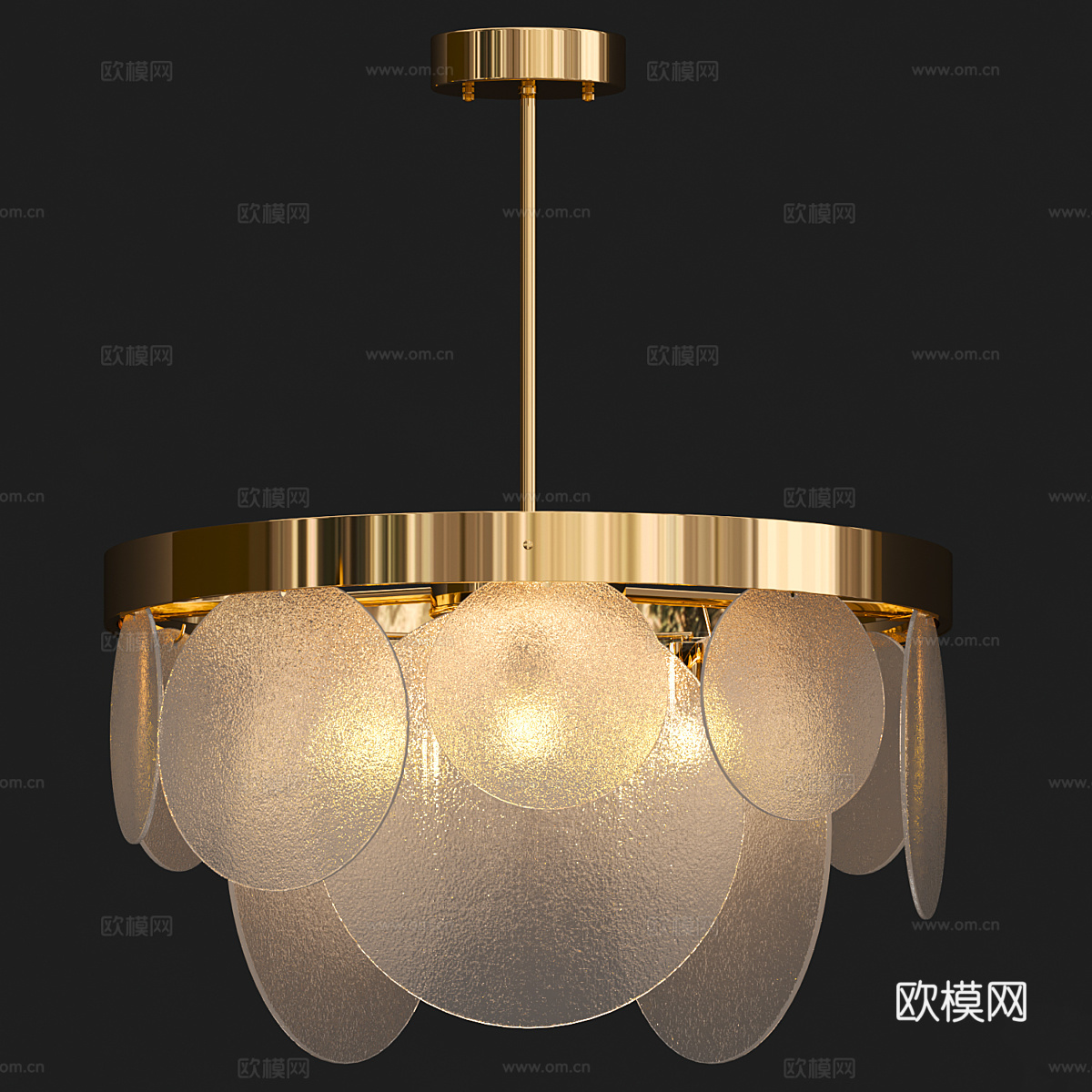 现代轻奢装饰吊灯3d模型