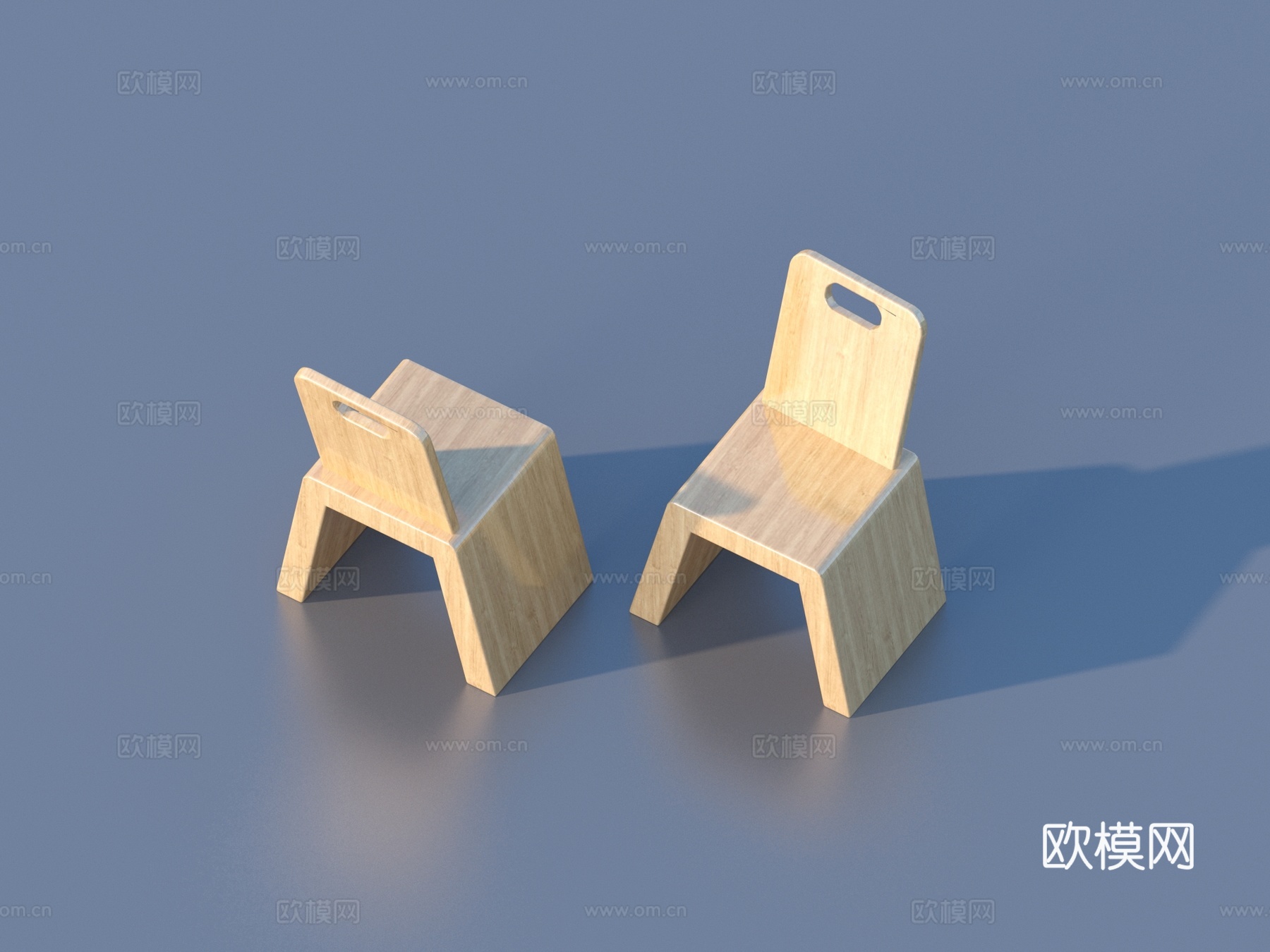 凳子 实木凳子3d模型