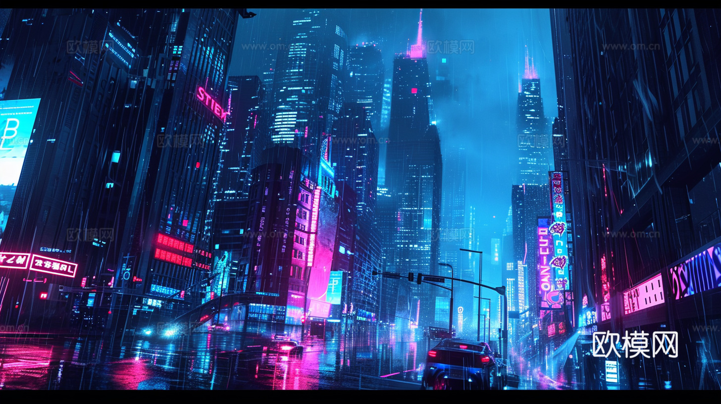 夜晚都市外景