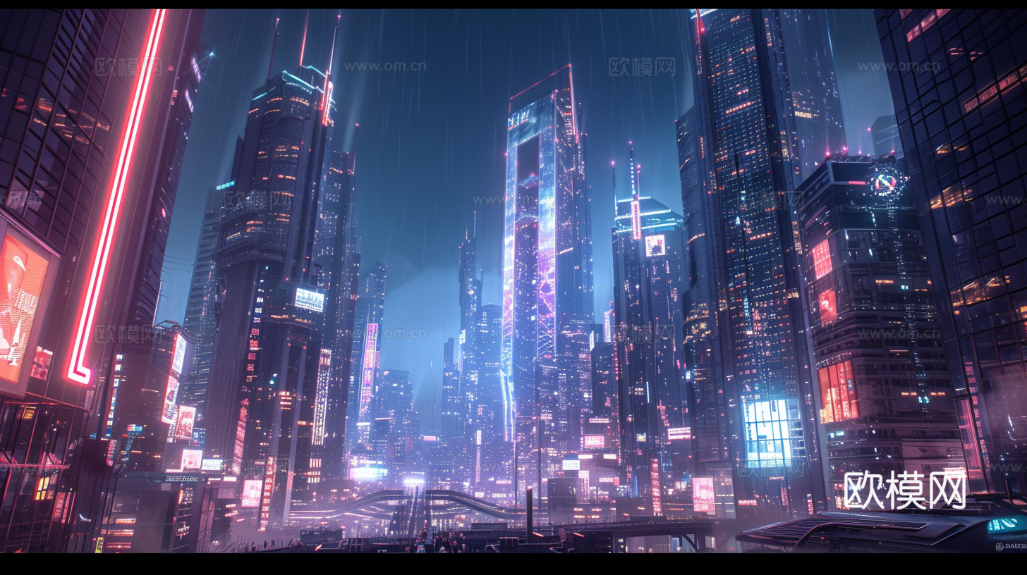 夜晚都市外景