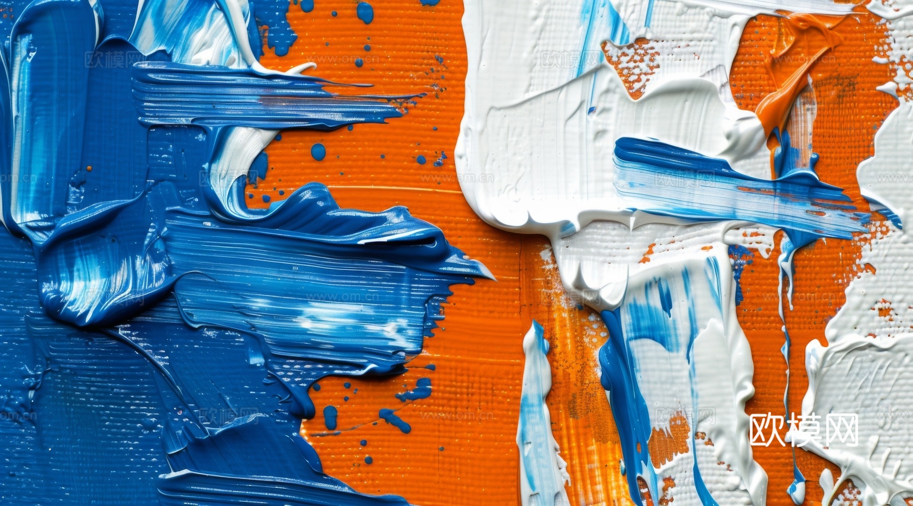 3D立体肌理油画涂抹背景壁纸下载（渲染图3）