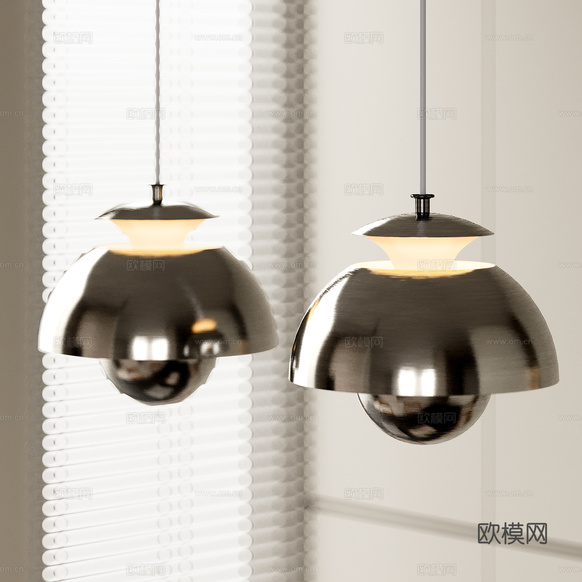 中古风吊灯 金属吊灯 餐厅吊灯 装饰吊灯3d模型下载