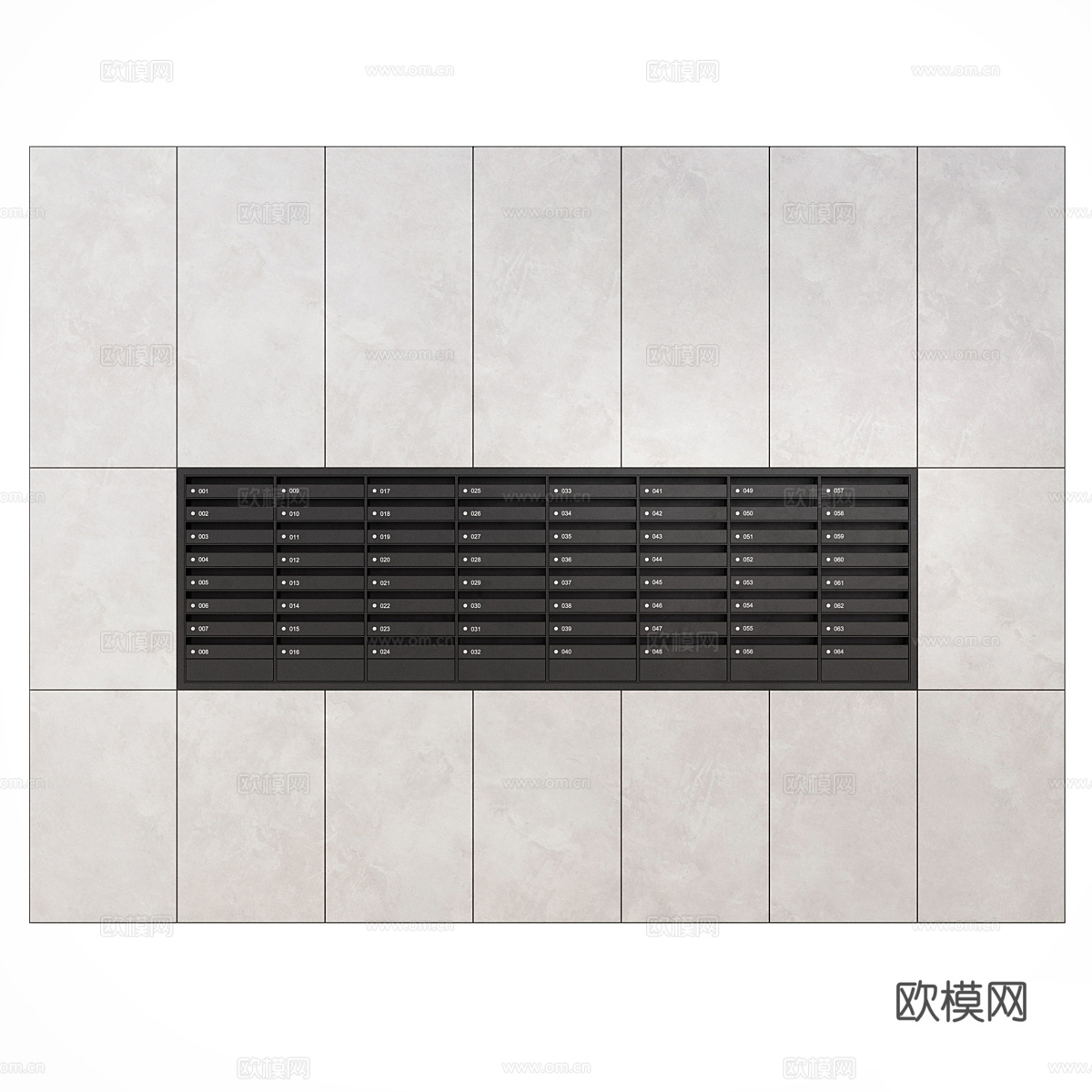 现代极简储物凳 快递柜 邮箱3d模型