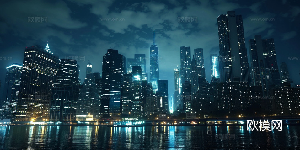 夜晚都市外景下载(渲染图4)