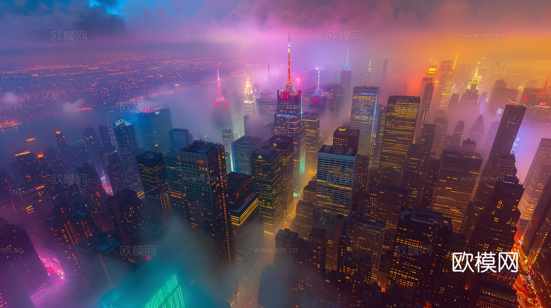 夜晚都市外景