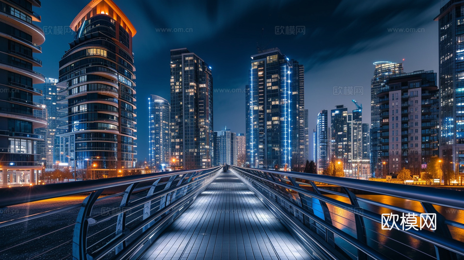 夜晚都市外景下载(渲染图2)