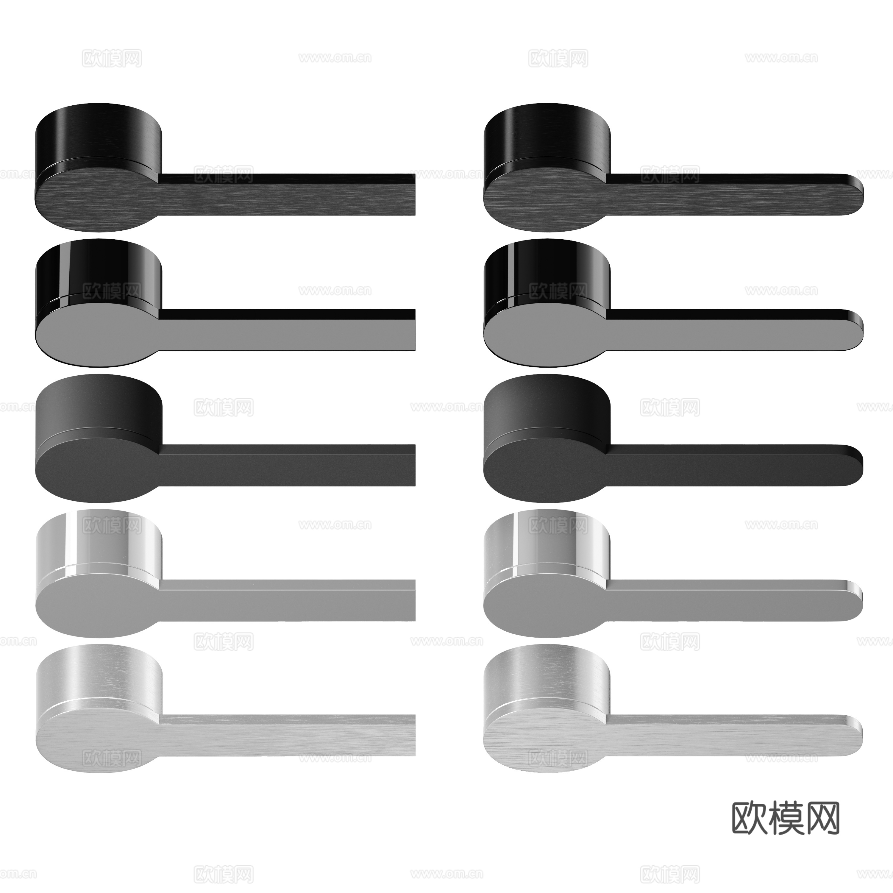 现代极简门锁 锁具 门把手3d模型
