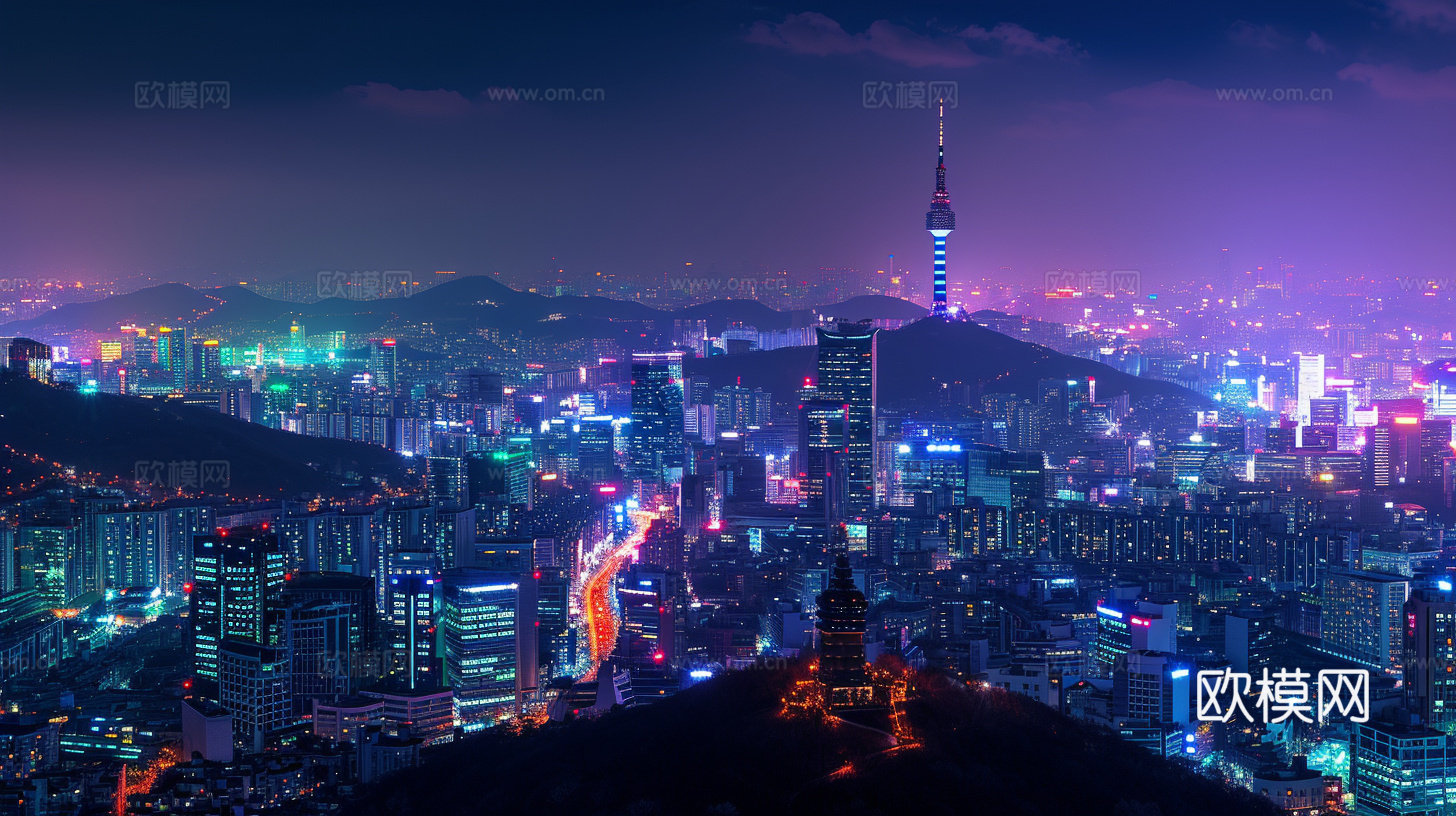 夜晚都市外景