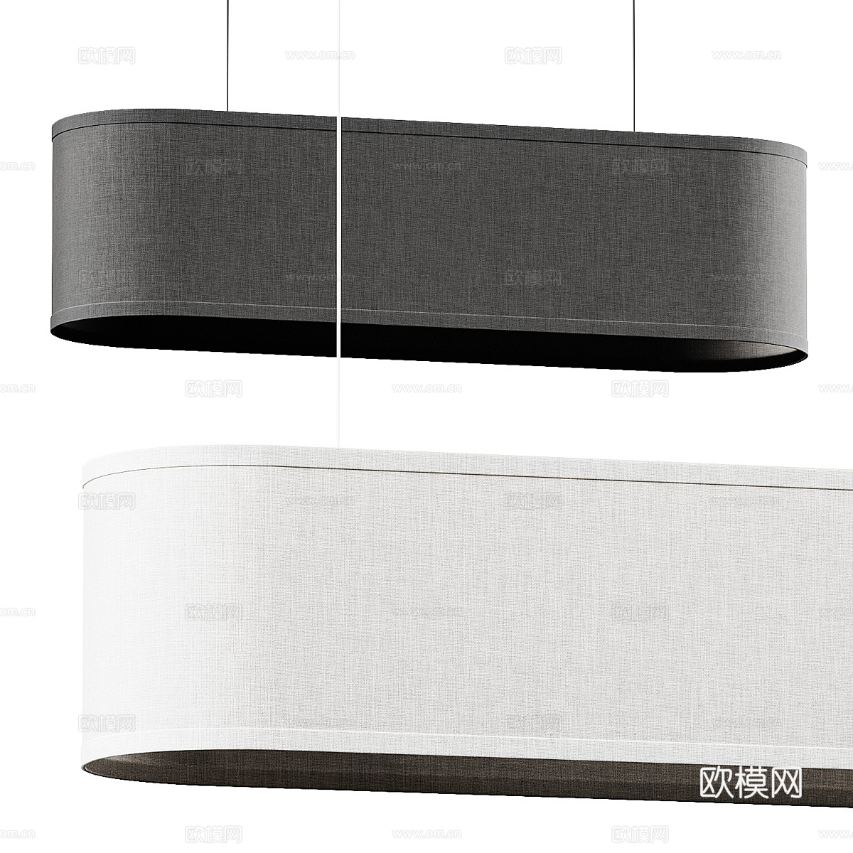 现代意式布艺装饰吊灯3d模型