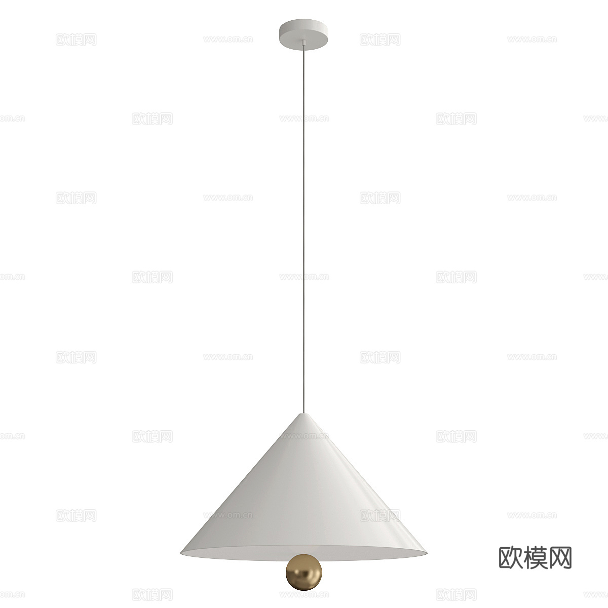 现代轻奢极简装饰小吊灯3d模型