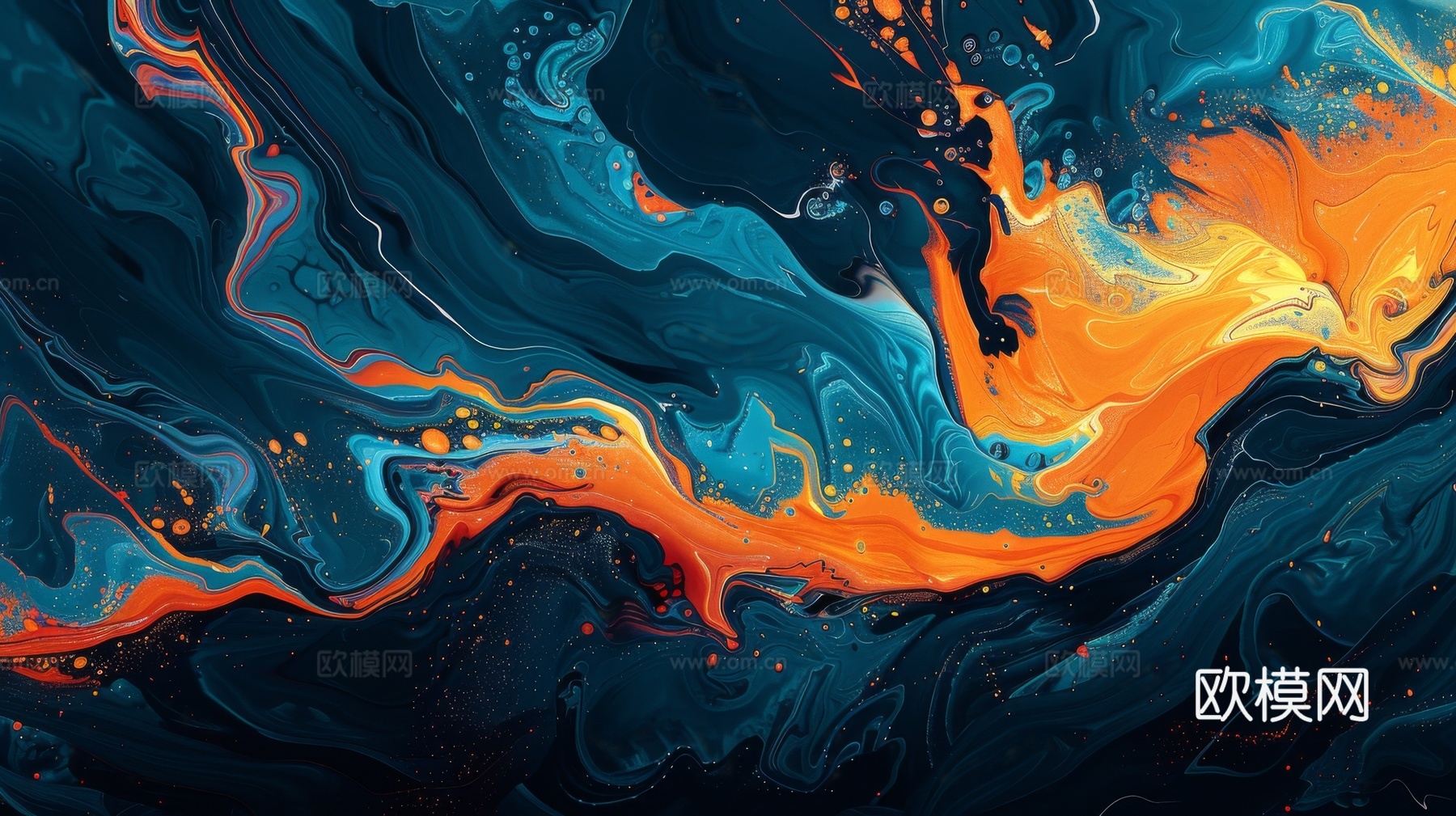 3D立体肌理油画涂抹背景壁纸