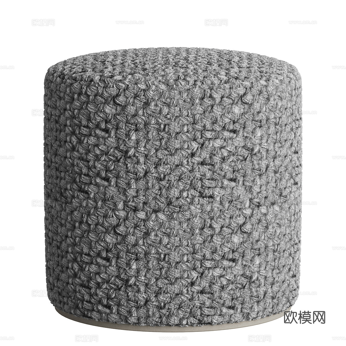 现代意式布艺圆凳3d模型