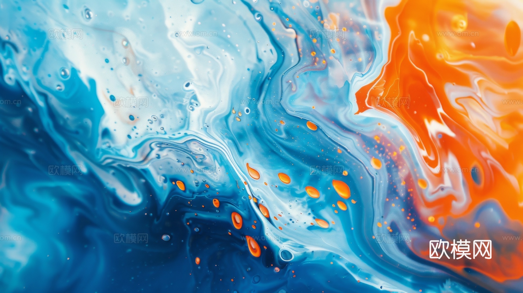 3D立体肌理油画涂抹背景壁纸下载（渲染图5）