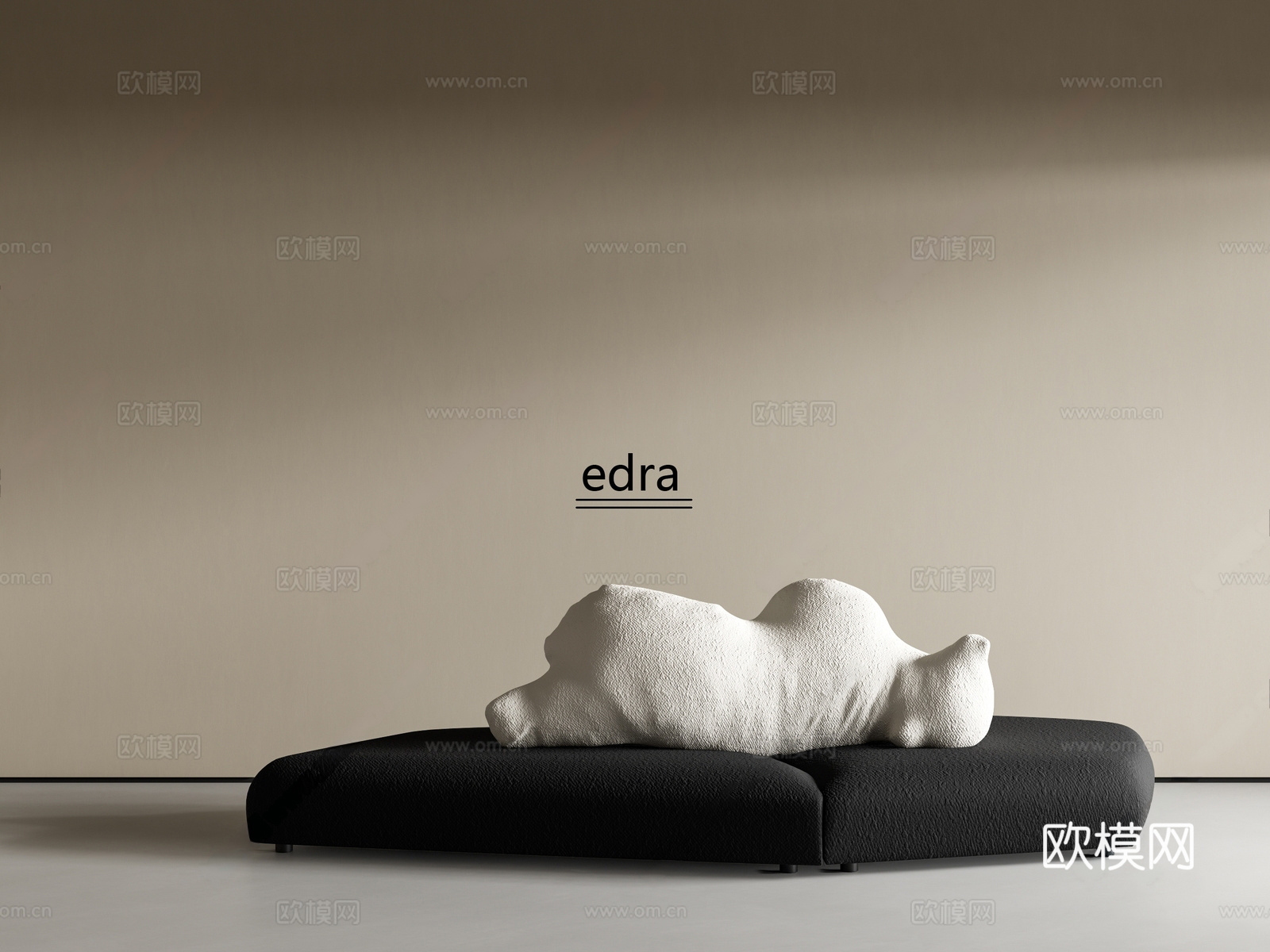 现代多人沙发 edra 双面沙发 多人沙发 北极熊沙发3d模型