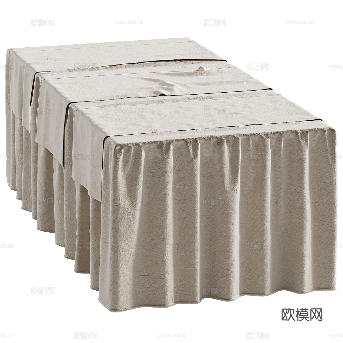 新中式桌布3d模型
