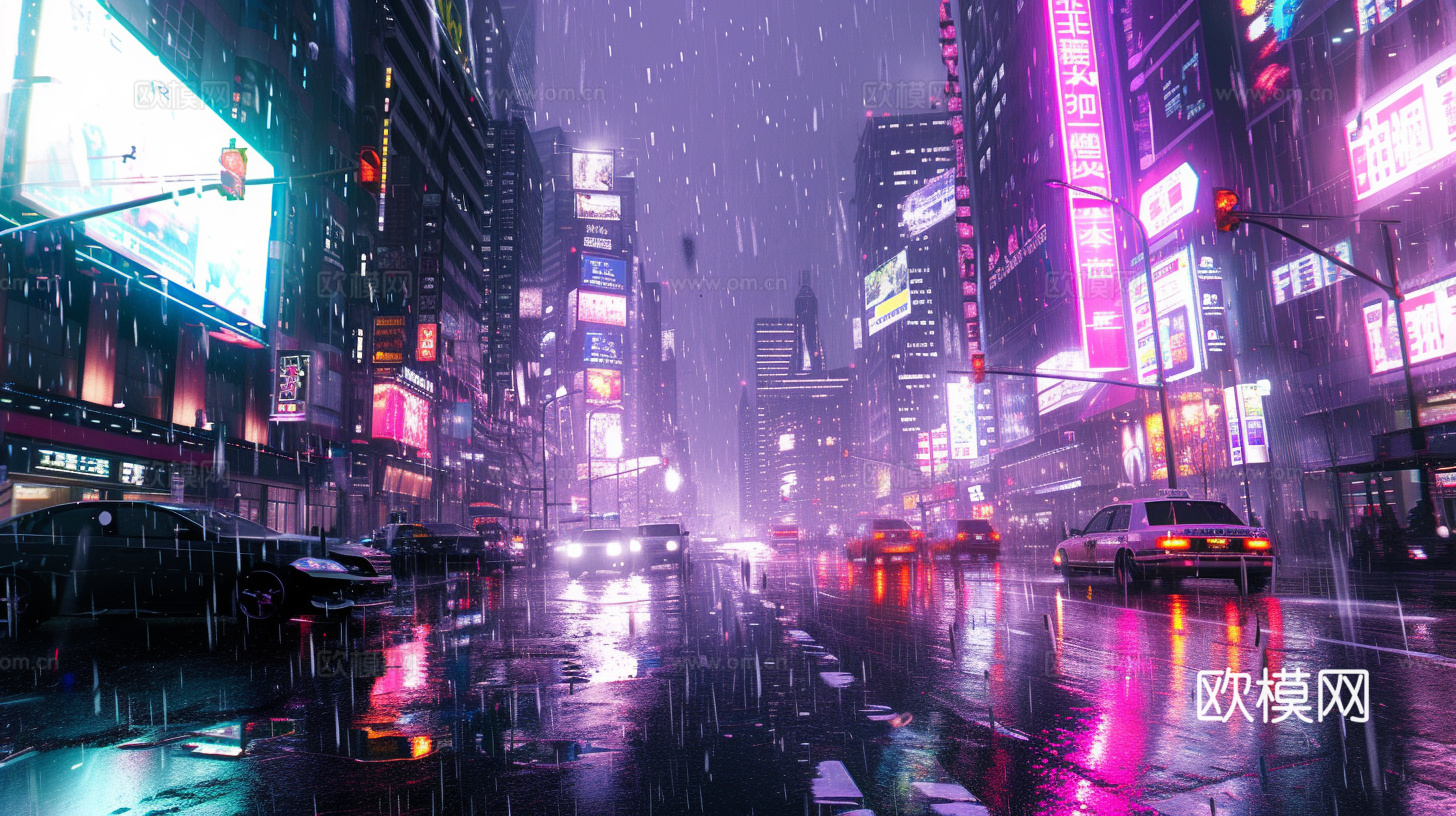 夜晚都市外景