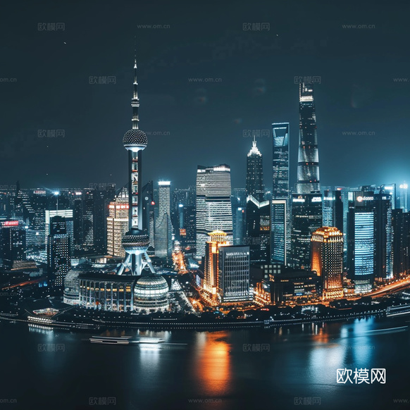 夜晚都市外景下載(渲染圖2)