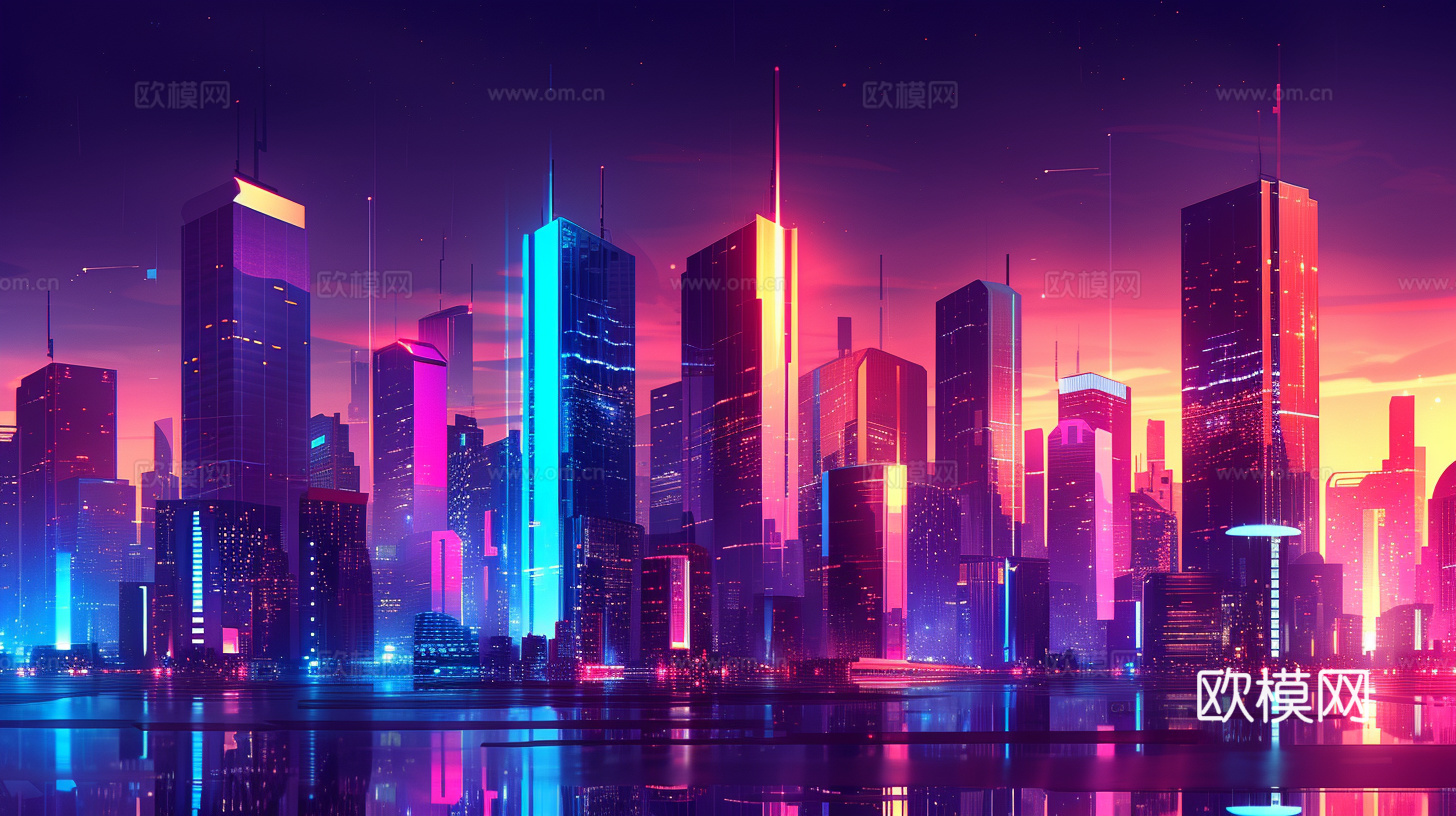 夜晚都市外景下载（渲染图3）