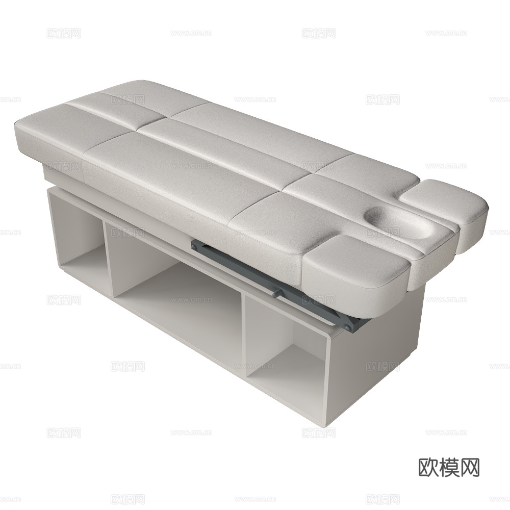 现代专业皮革按摩床3d模型