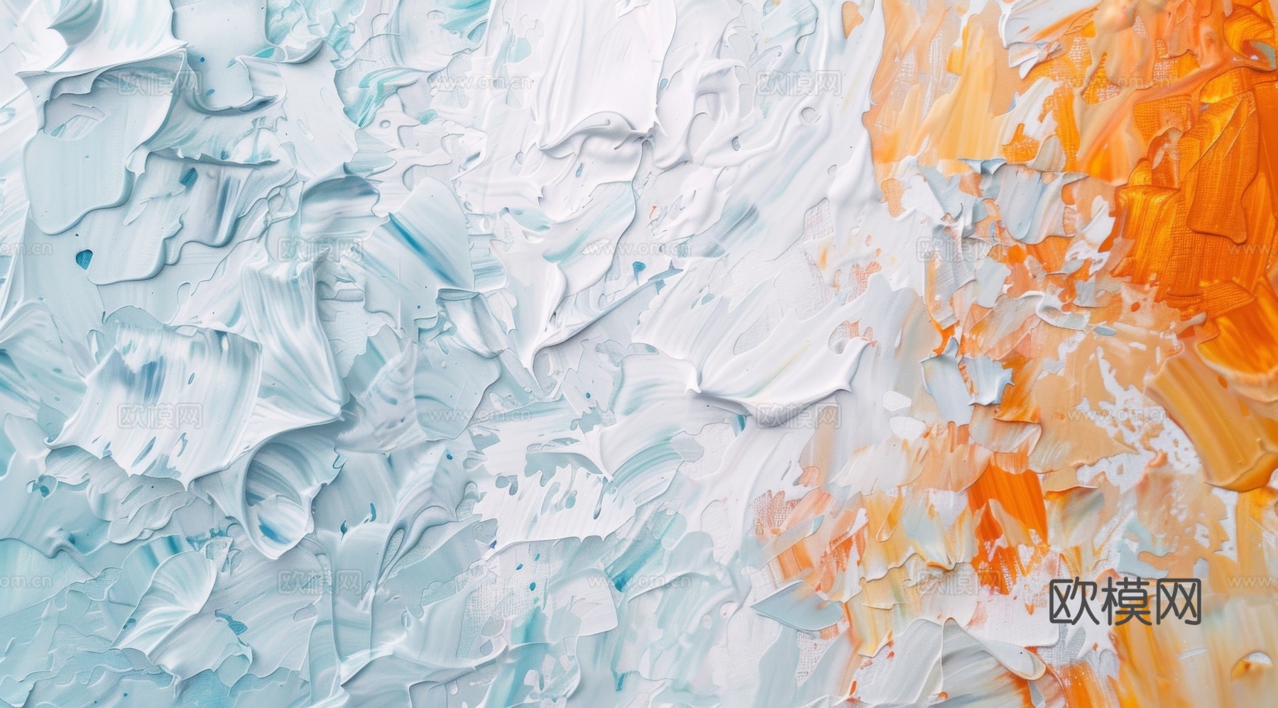 3D立体肌理油画涂抹背景壁纸下载（渲染图2）