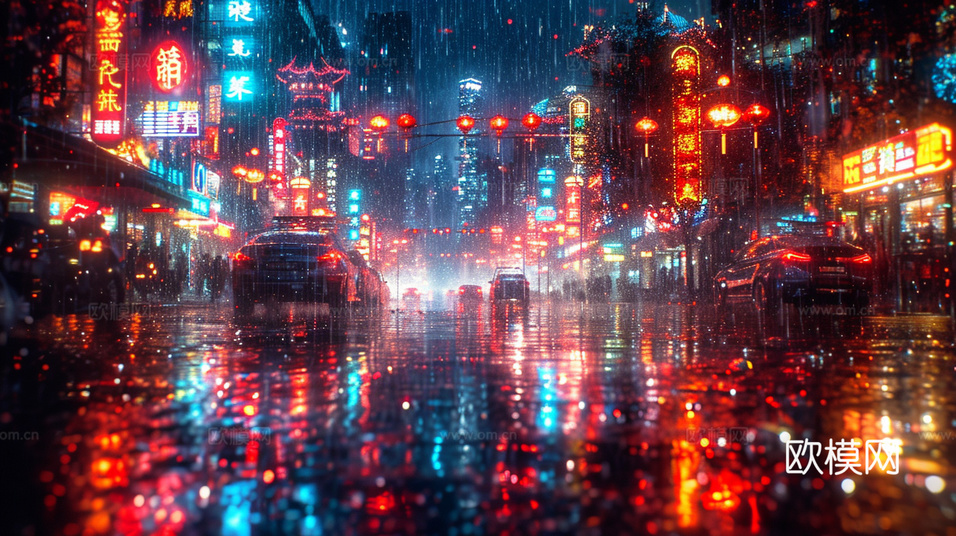 夜晚都市外景下载(渲染图1)