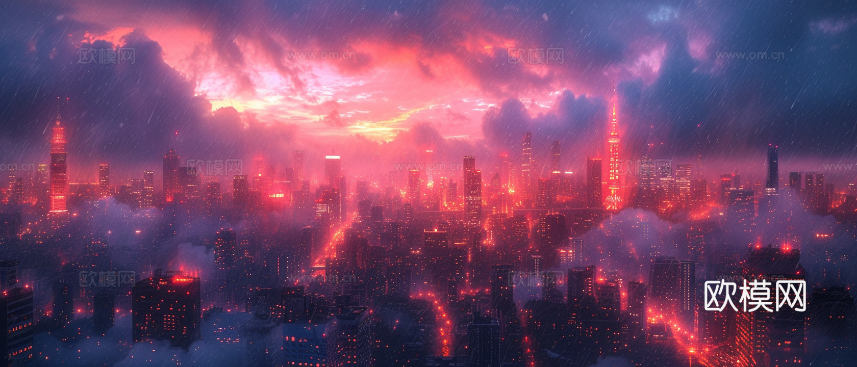 夜晚都市外景