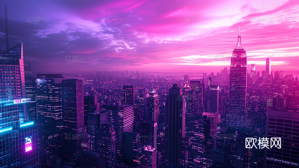 夜晚都市外景下载(渲染图6)