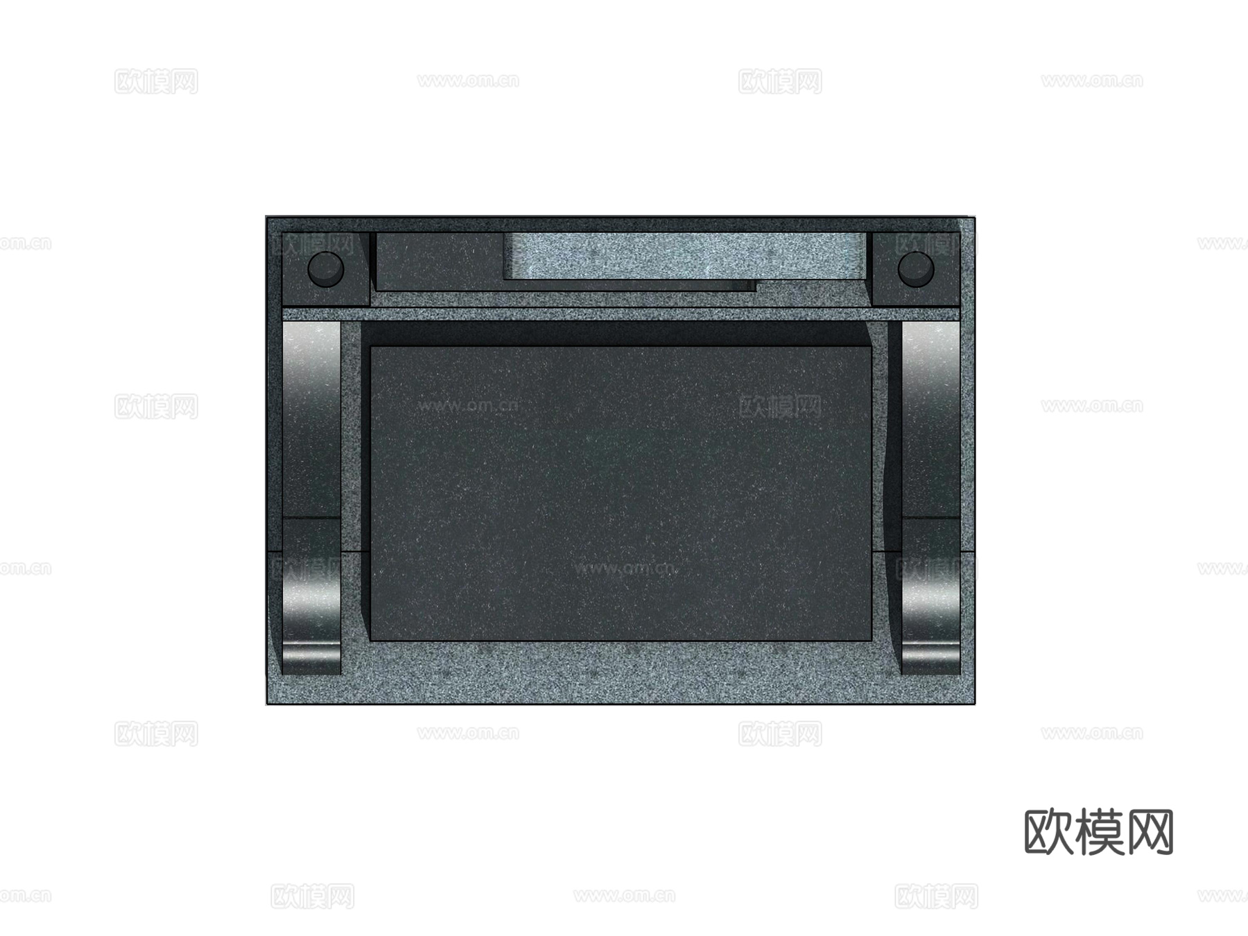 现代公墓墓碑3d模型