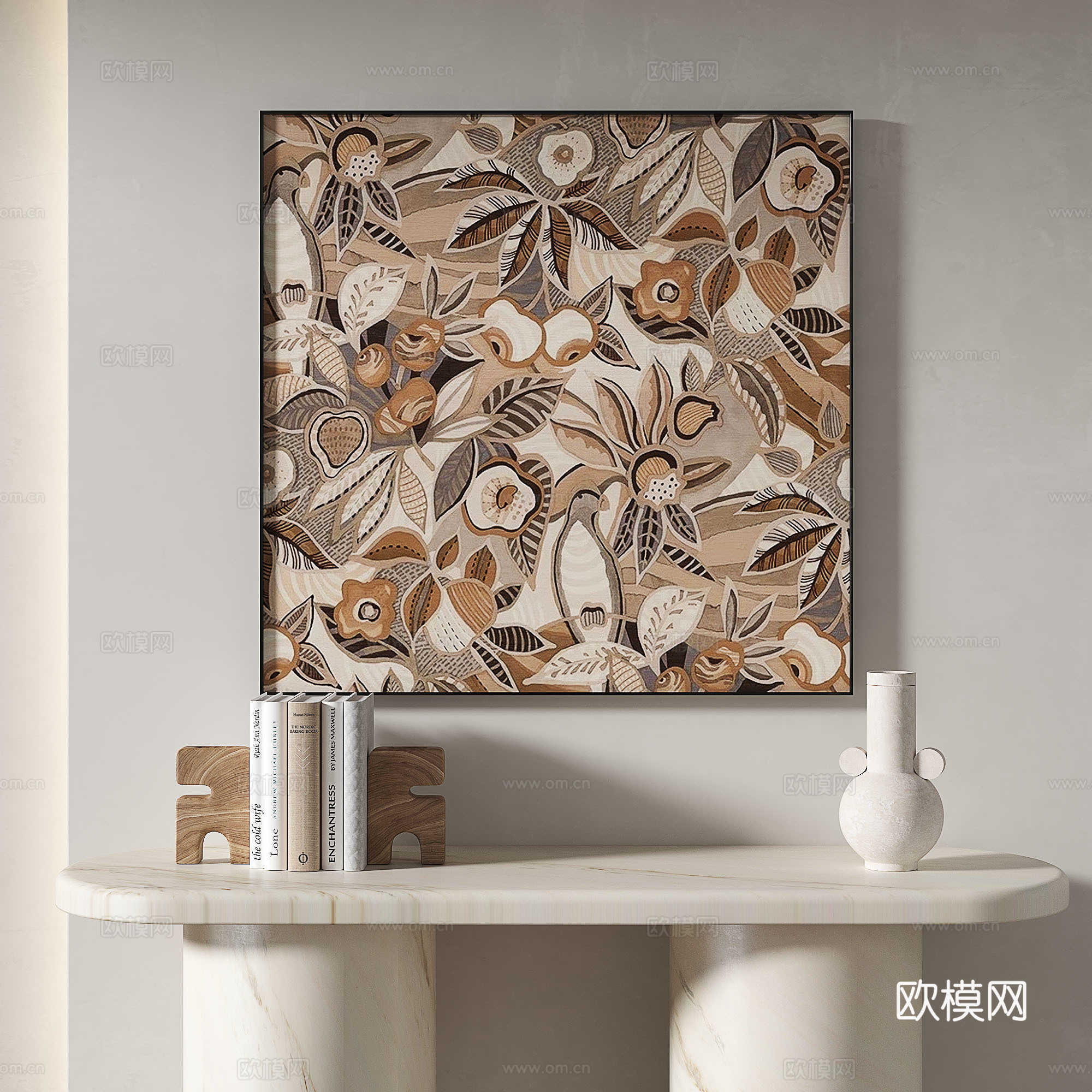 现代，简约，抽象，复古，中古，轻奢，装饰画3d模型