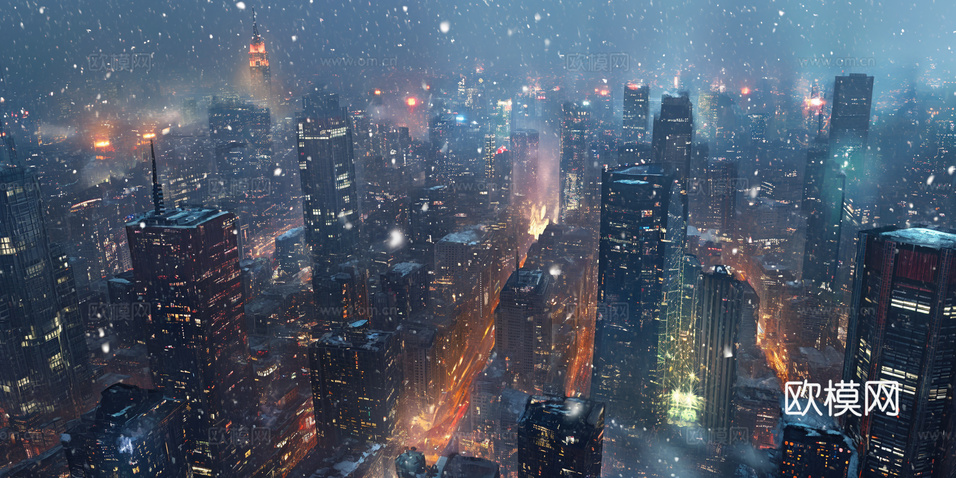 夜晚都市外景下载(渲染图8)