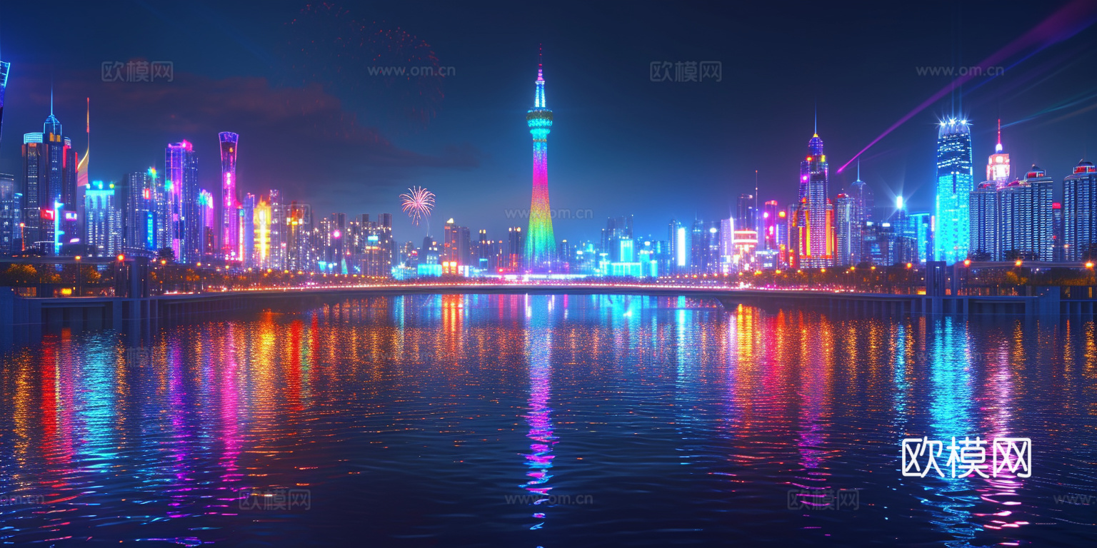 夜晚都市外景下载（渲染图3）