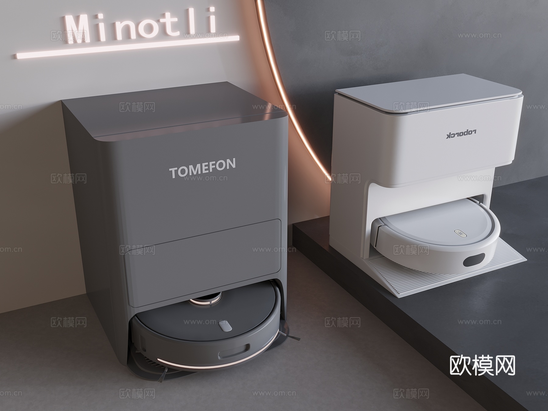 智能扫地机器人 拖地机扫拖一体机3d模型
