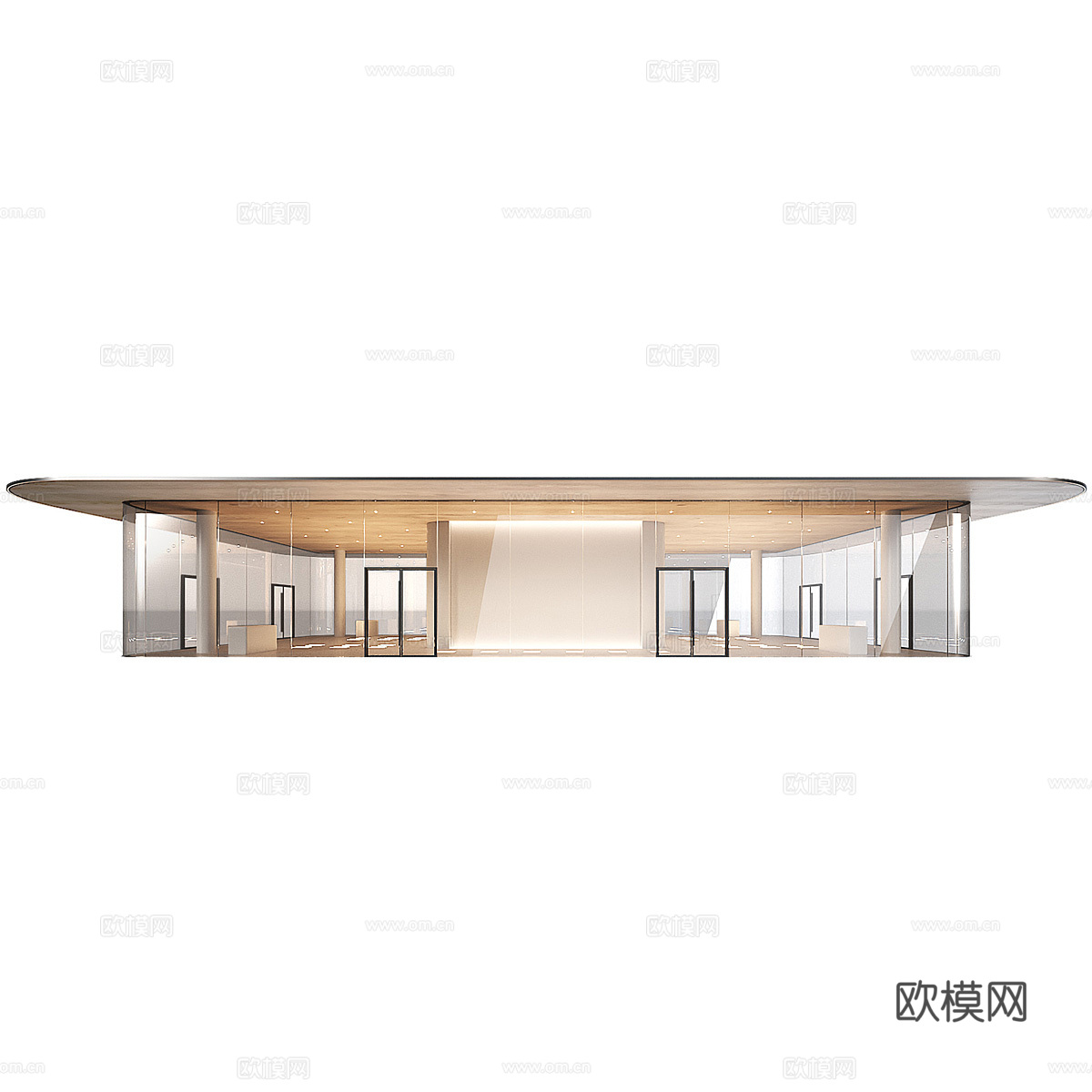 现代极简商业建筑3d模型