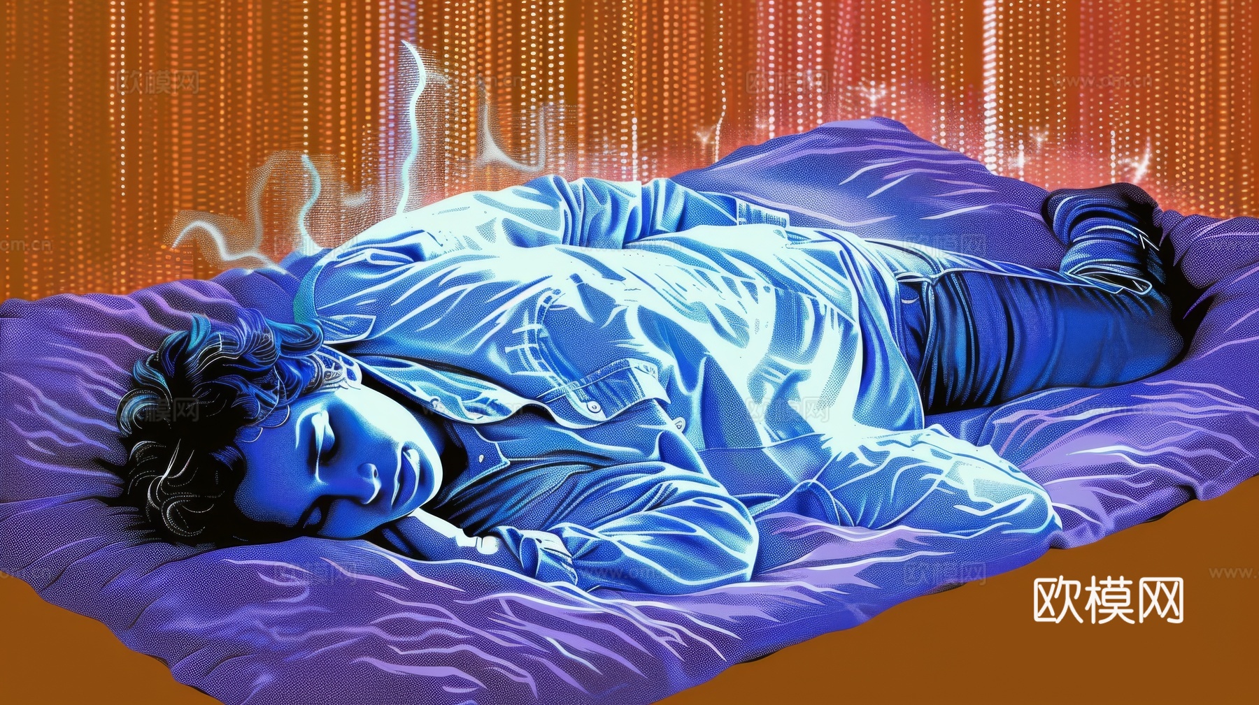 3D立体肌理油画涂抹背景壁纸下载（渲染图4）