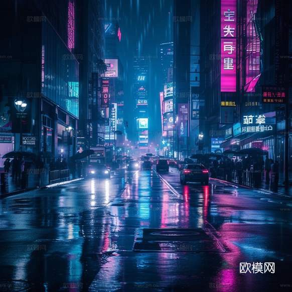 夜晚都市外景下載(渲染圖6)