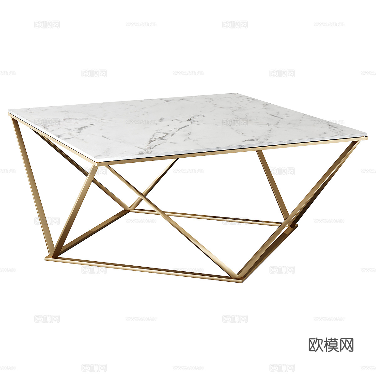 现代轻奢大理石餐桌3d模型