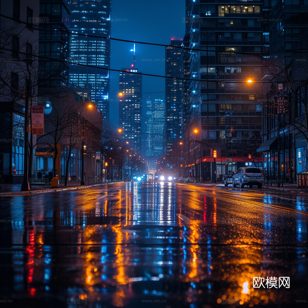 夜晚都市外景下载（渲染图3）