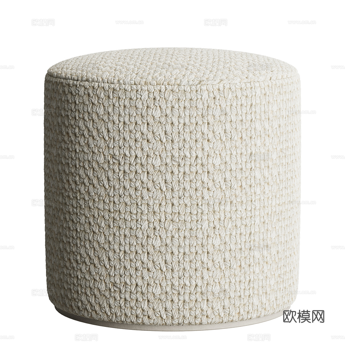 现代意式布艺圆凳3d模型