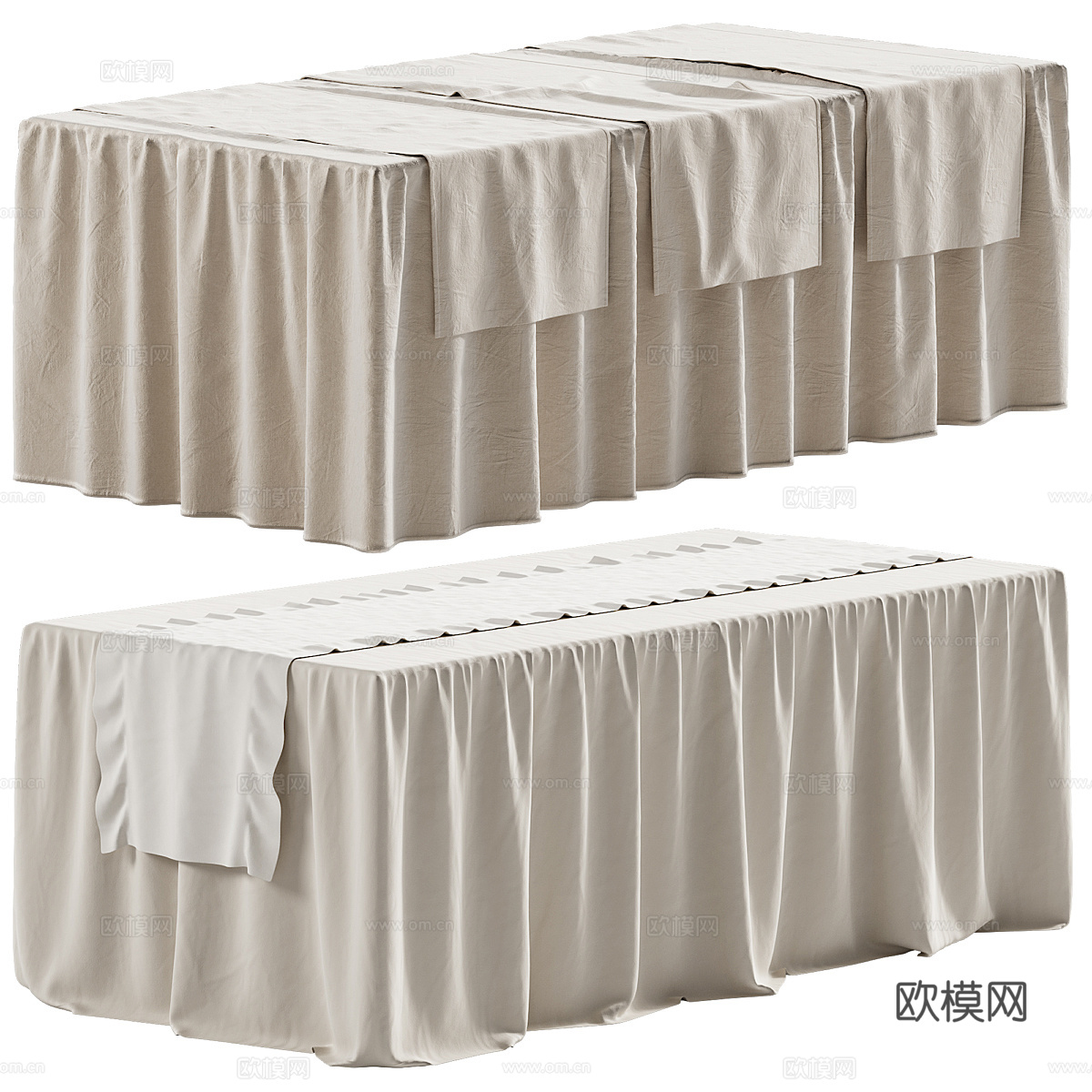 新中式桌布3d模型