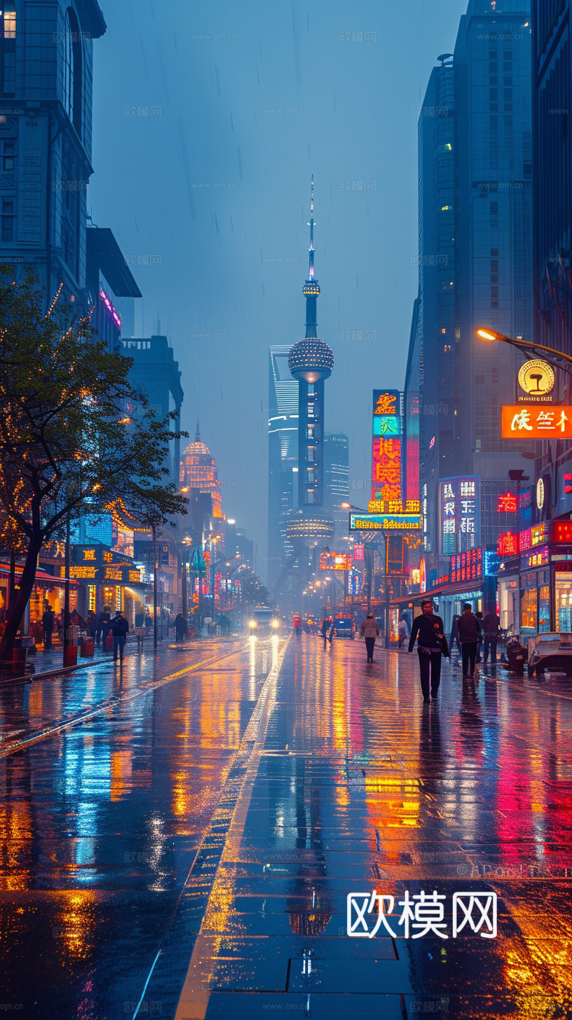 夜晚都市外景