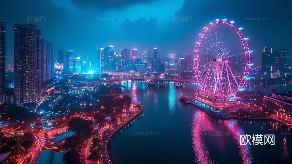 夜晚都市外景下载(渲染图7)