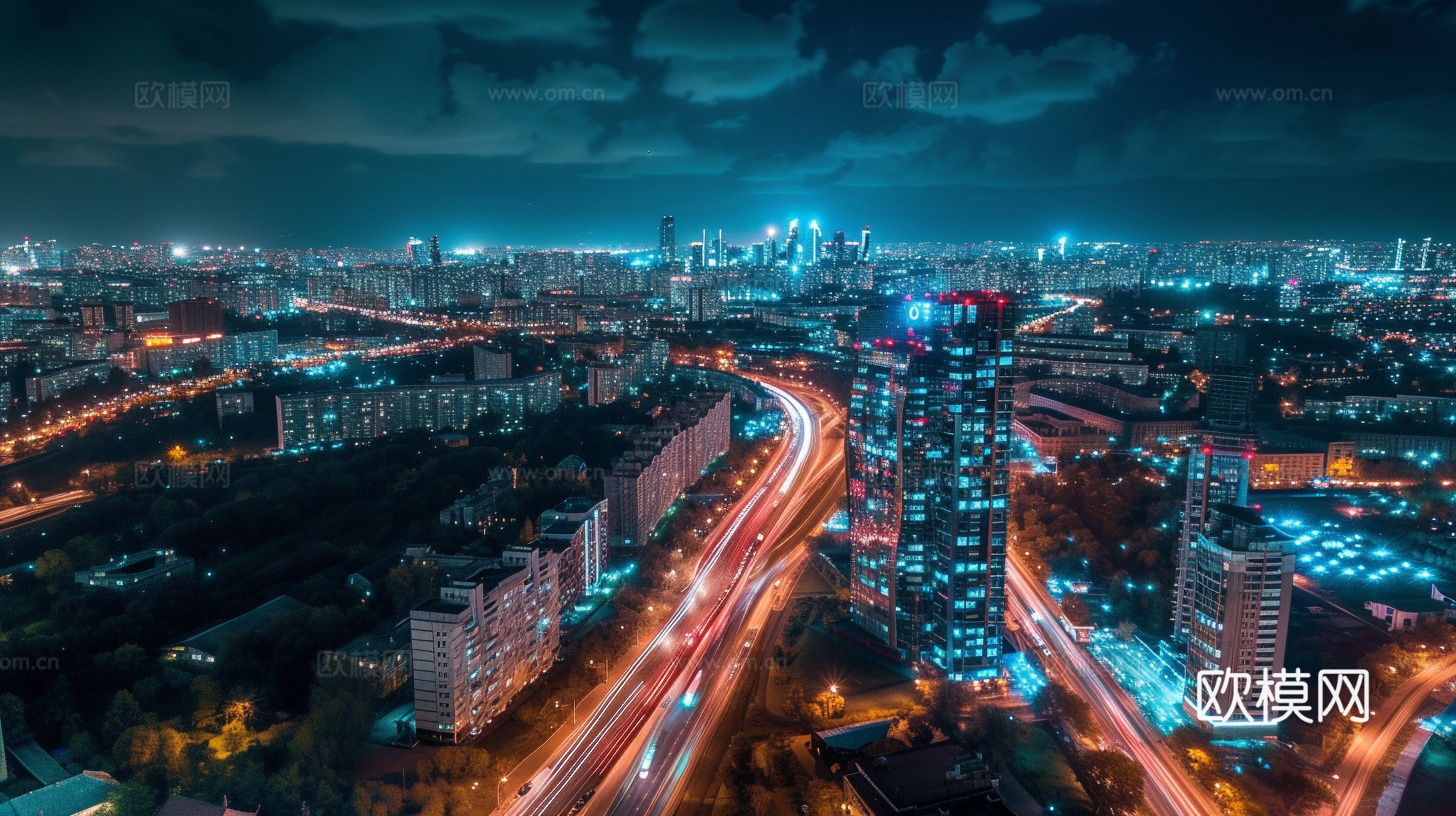 夜晚都市外景