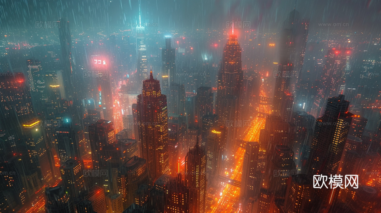 夜晚都市外景