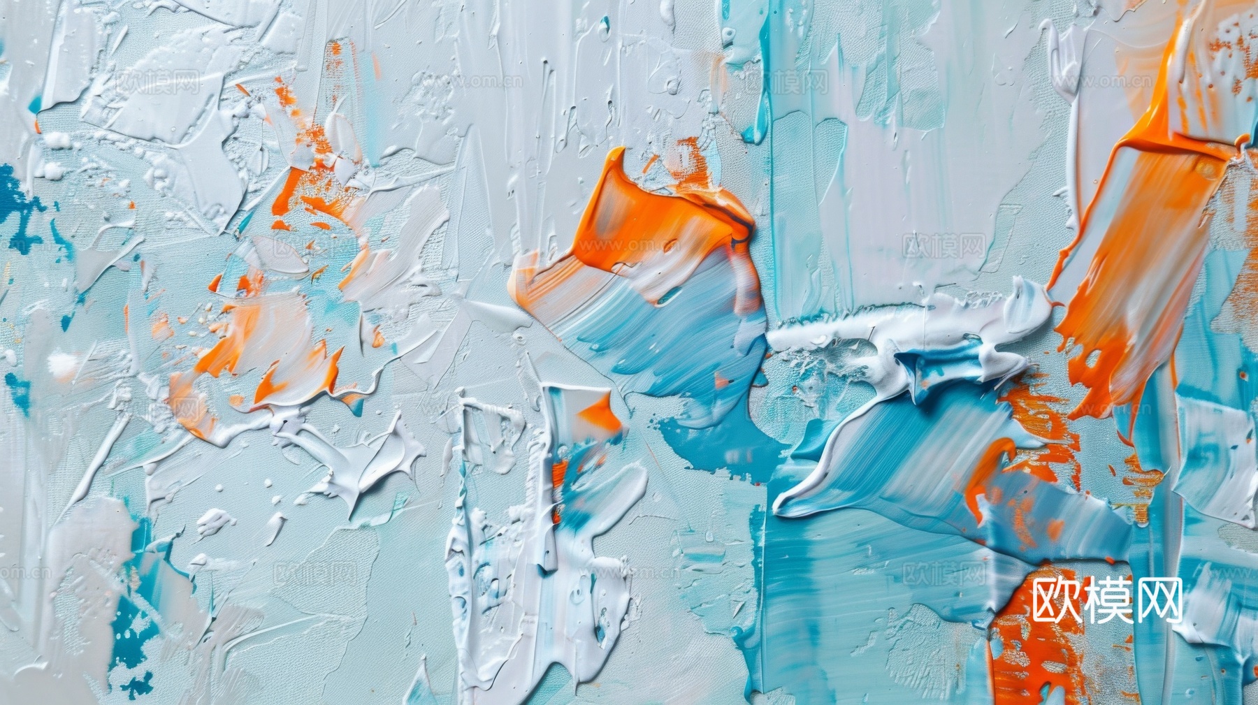 3D立体肌理油画涂抹背景壁纸下载（渲染图8）