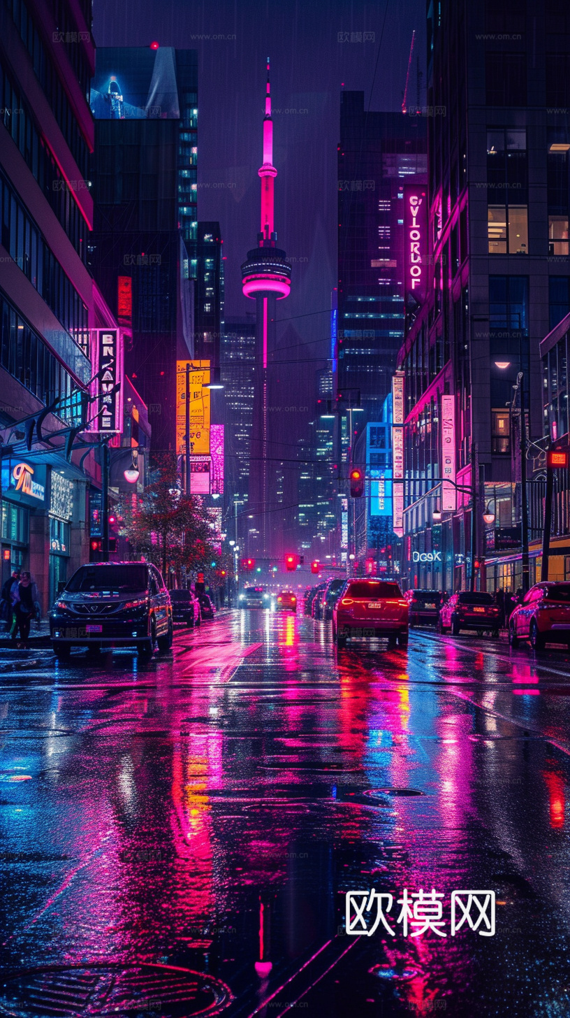 夜晚都市外景