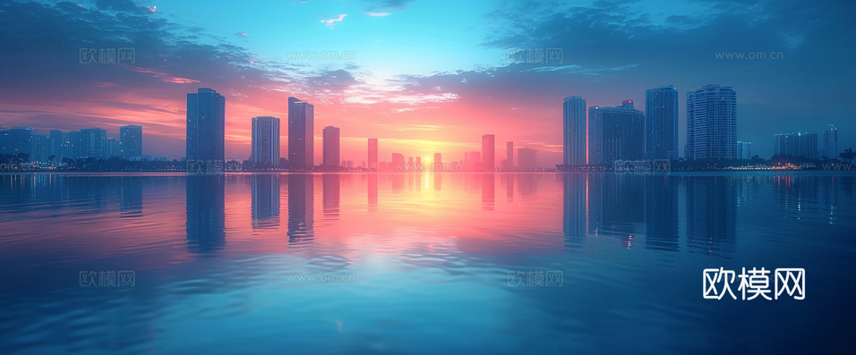 夜晚都市外景下載(渲染圖3)