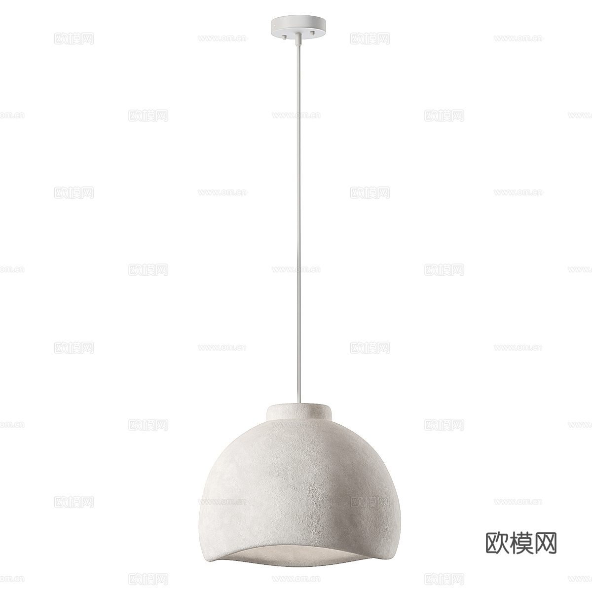 新中式侘寂陶制吊灯 铃铛吊灯 树脂吊灯3d模型