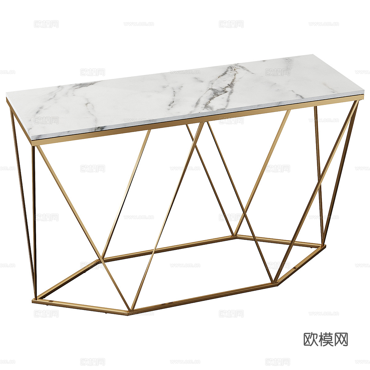 现代轻奢大理石餐桌3d模型