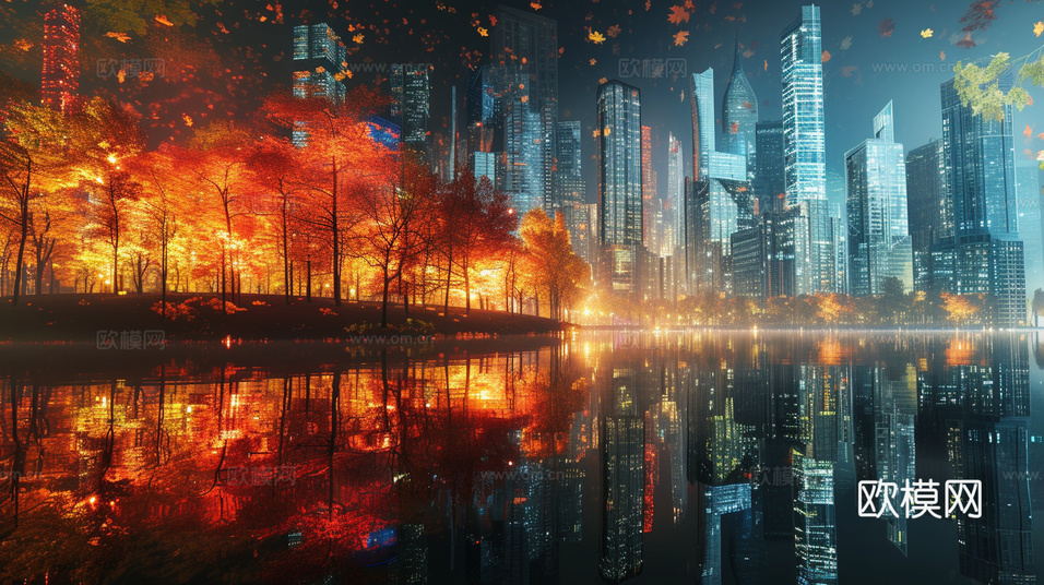 夜晚都市外景下載(渲染圖7)